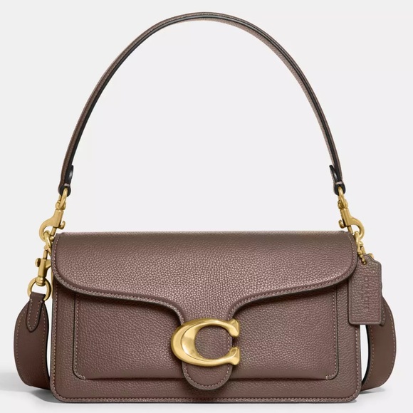 Coach Handbags - COACH Tabby Shoulder Bag 26 Polished Pebble Leather Brass/Dark Stone NWOT